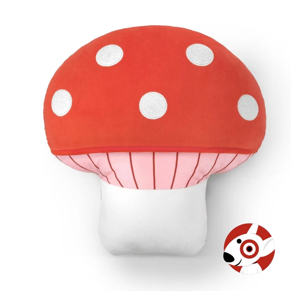Mushroom Throw Pillow Red White Polka Dot Target Bullseye Playground 2024 Boho